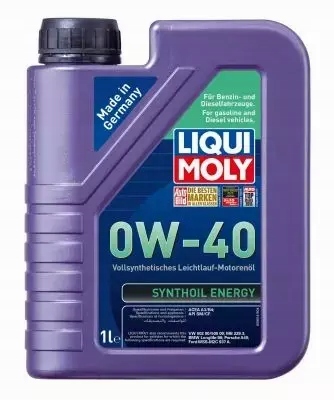 LIQUI MOLY SYNTHOIL ENERGY 0W40 A3/B4 7L Waga produktu z opakowaniem jednostkowym 0 kg