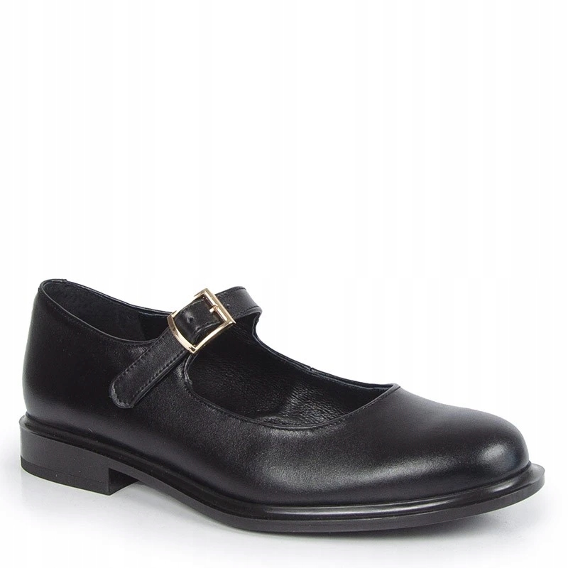 Laroni 493 Černé Kožené Baleríny S Páskem Typu Primo 37