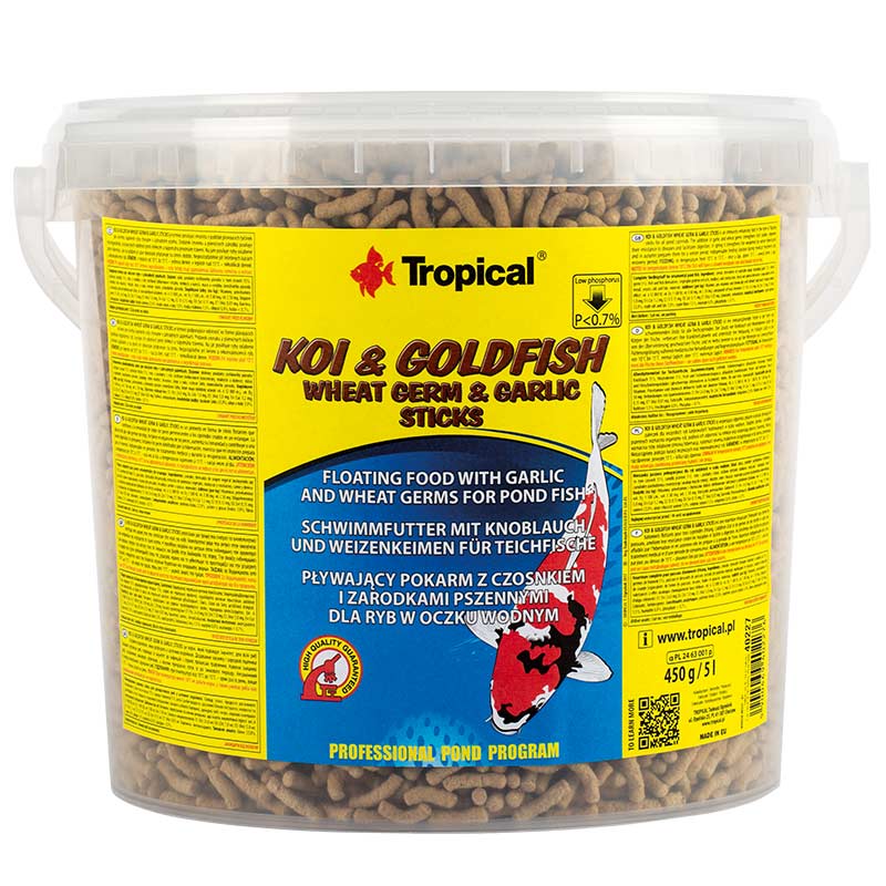 TROPICAL KOI WHEAT GERM & GARLIC STICKS 5l