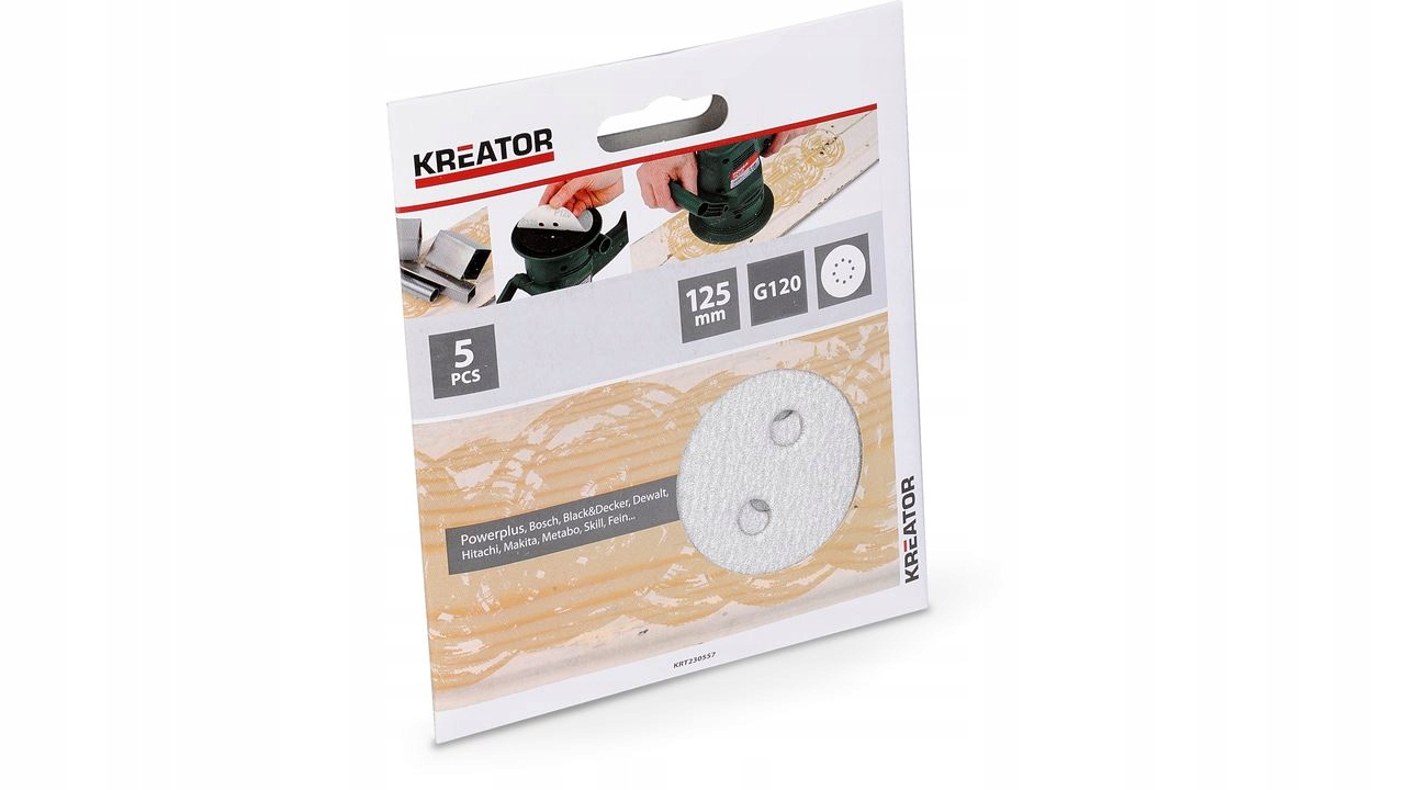 

Papier ścierny rzep krążek 125mm gr 120 5 sztuk
