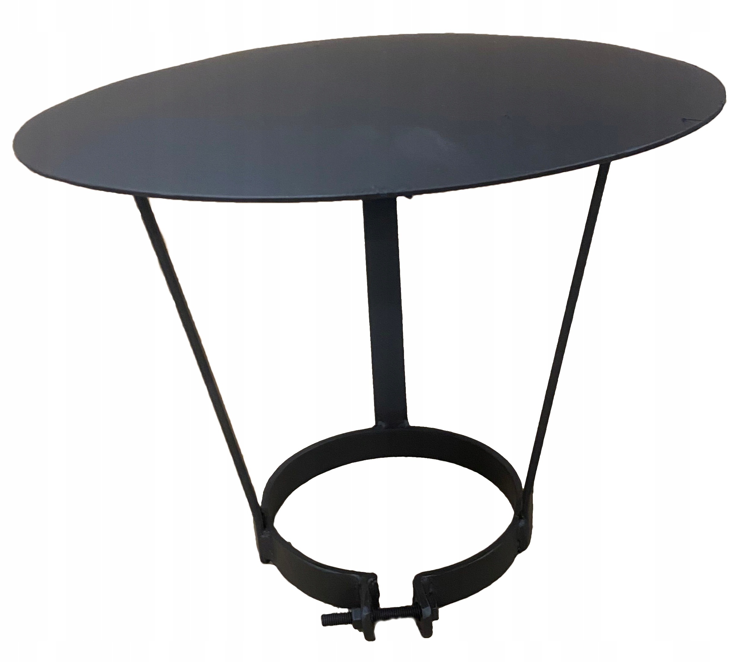 Černá komínová stříška, tloušťka 2 mm, průměr 200 mm Polský Výrobce Art-metal
