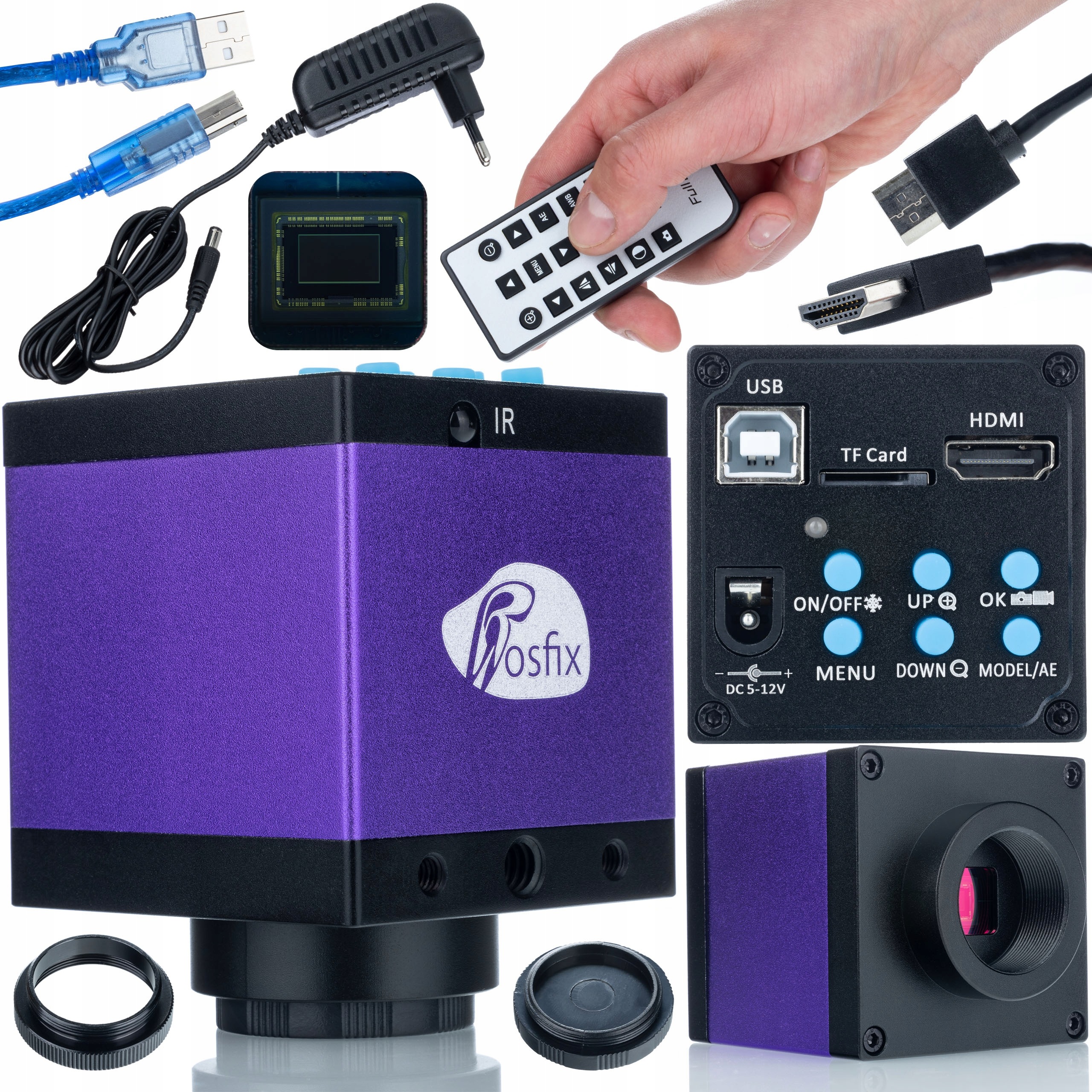 Mikroskopická Kamera Hdmi Usb 720P 14MP C-mount Pro Stereo Mikroskop