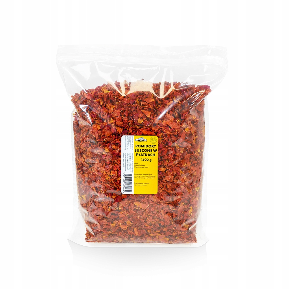 Rajčata sušená v vločkách, uzavíratelný sáček, 1,5 kg