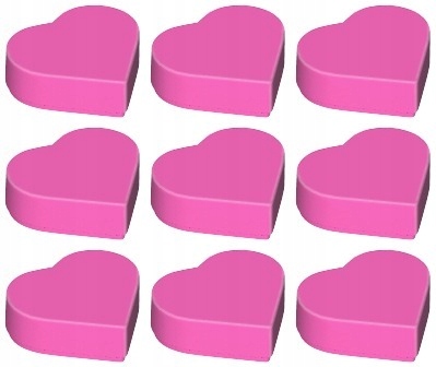 

Lego 39739 1x1 Tile Serce różowe ciemne (2g) 9 szt