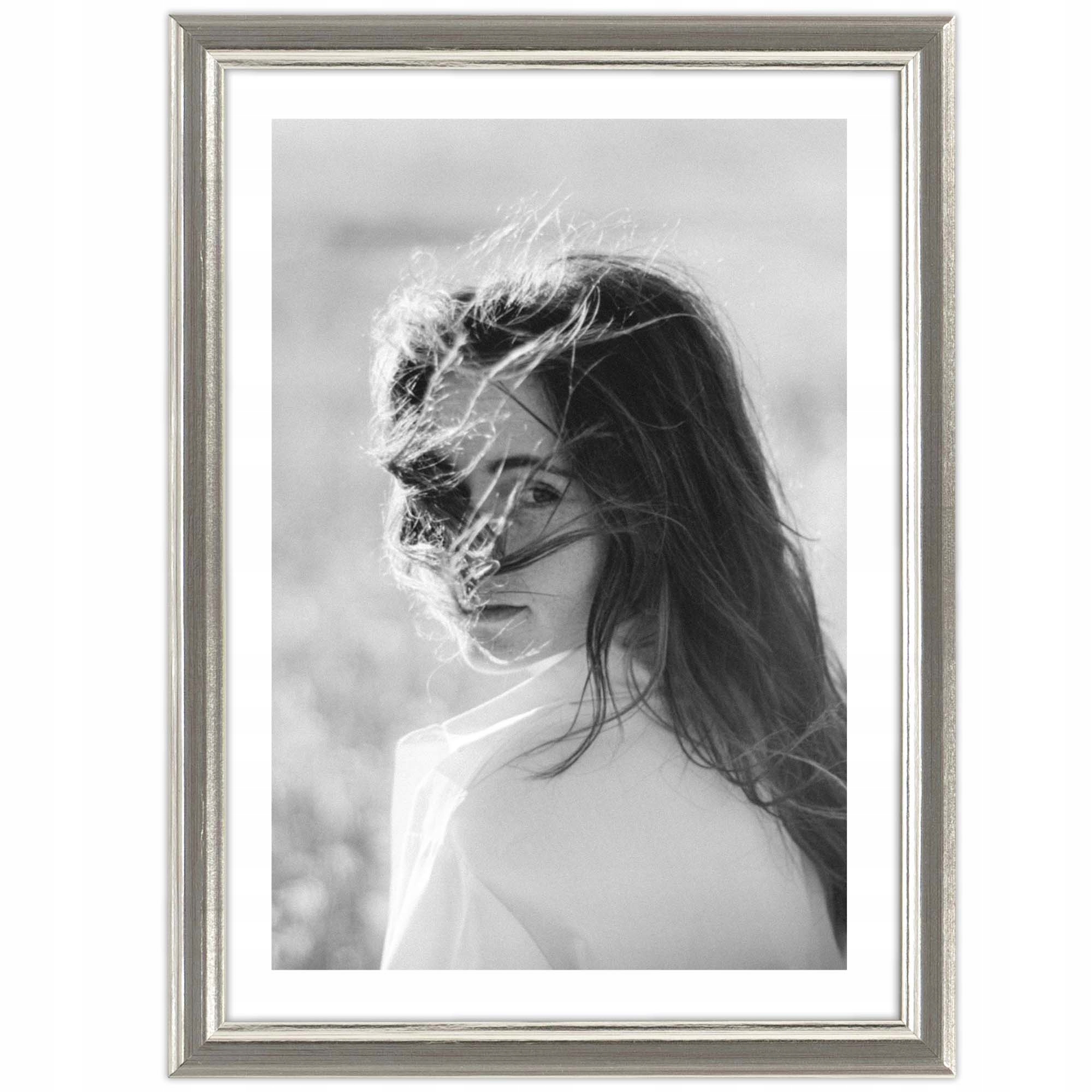 

Ramka Drewniana Na Zdjęcia Srebrna Foto 15X21 CM