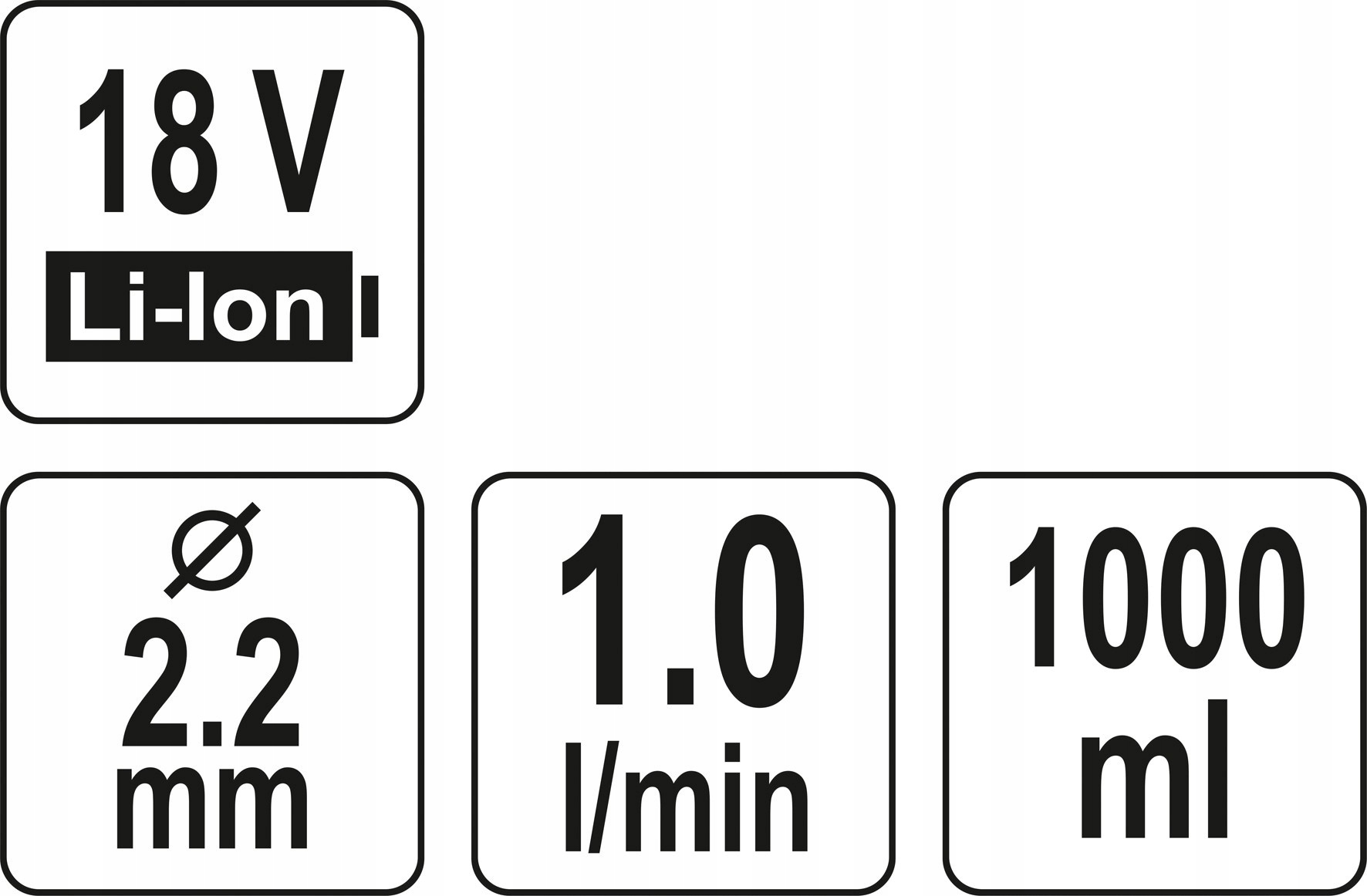 YATO PISTOLET MALARSKI AKU 18V 1L/MIN SAMO NARZĘD. Moc 500 W