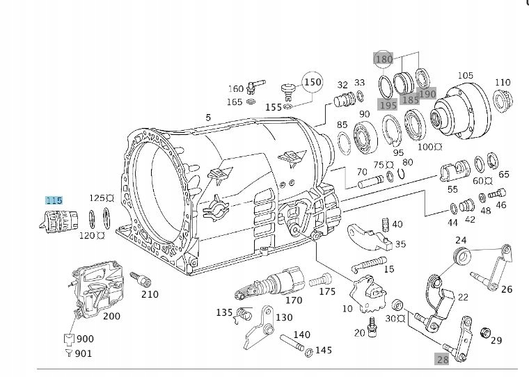 OBUDOWA WTYCZKI SKRZYNI BIEGÓW MERCEDES 722.6 ASO Typ samochodu Samochody osobowe