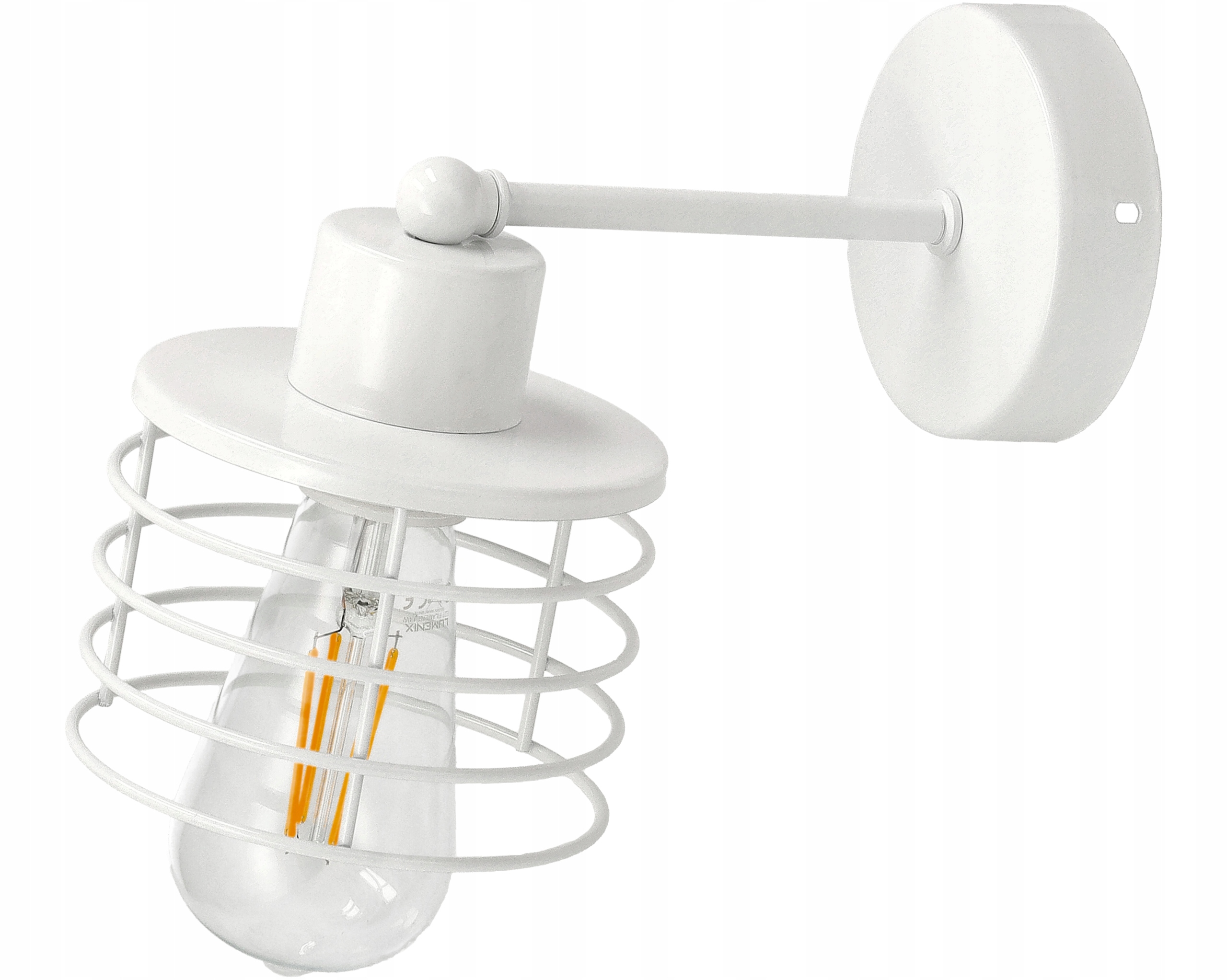 

Lampa Wisząca Sufitowa Ścienna E27 Sprężyna Biała