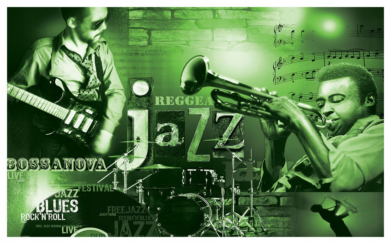 Fototapeta Hudba Reggae Jazz Blues Rock and Roll energie 312x219 lepidlo