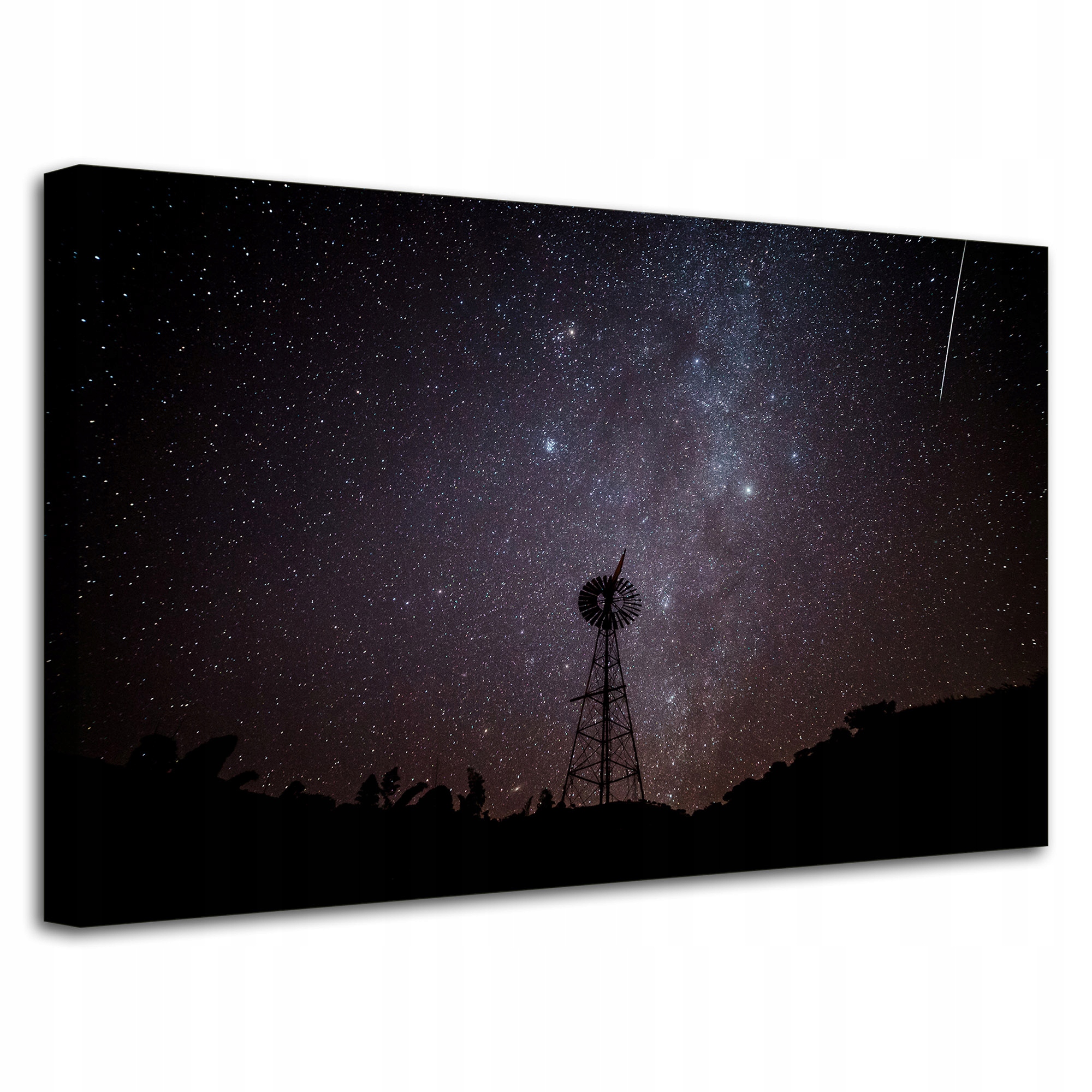 Obraz Canvas Vesmír Větrný mlýn na pozadí hvězd 80x50 cm