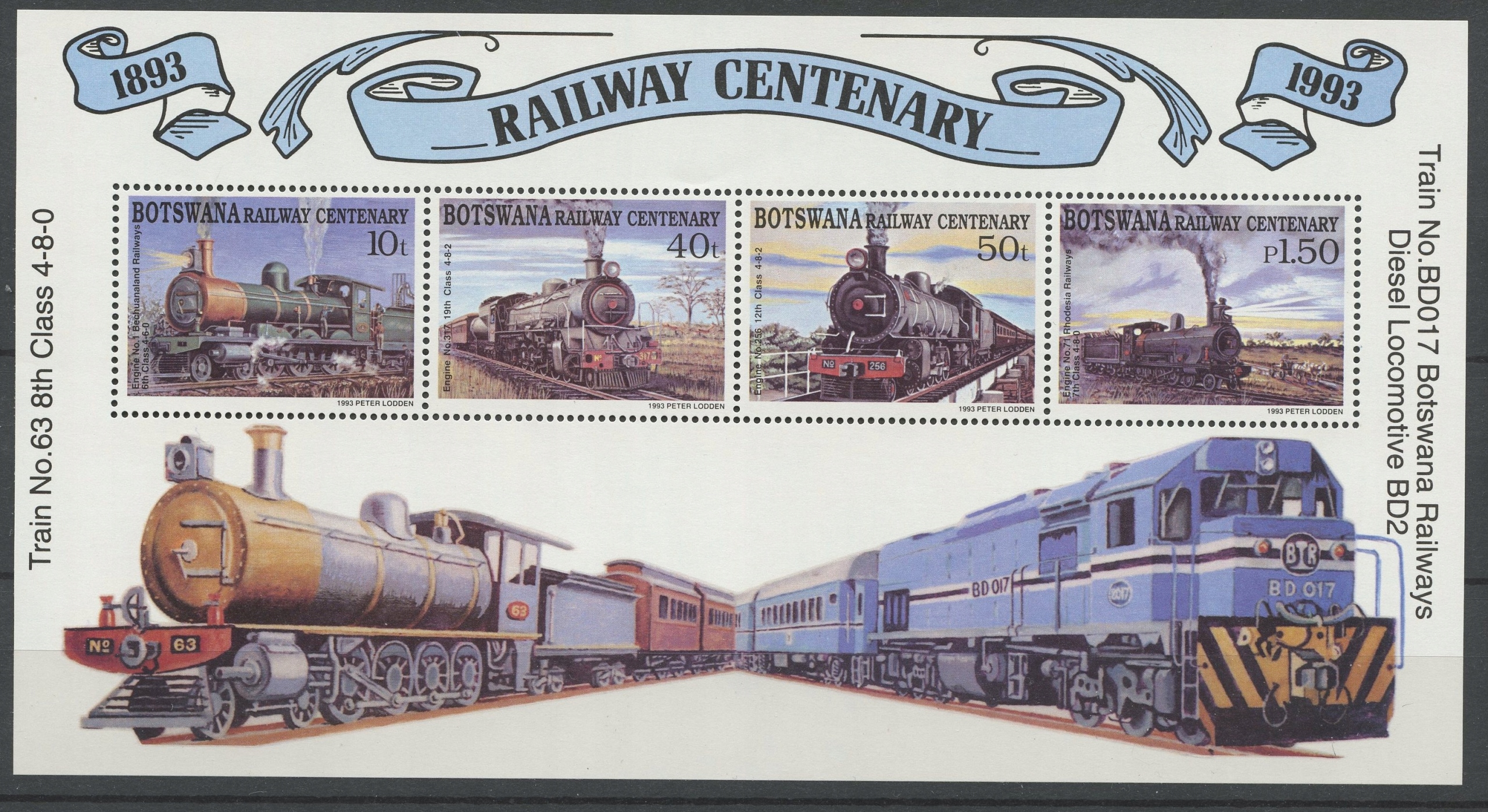 Botswana** Mi. Blok 26 Kolejnictwo