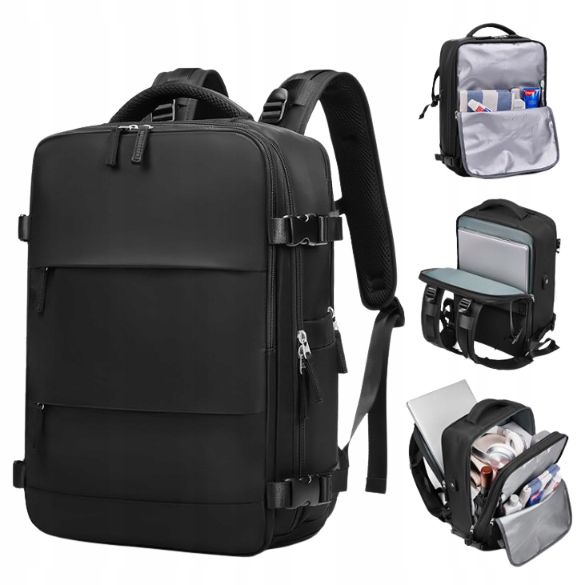 Plecak Podróżny Ryanair Wizzair 40x25x20 Bagaż Podręczny Do Samolotu Czarny