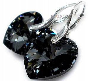 Krásné krystaly Náušnice Silver Night