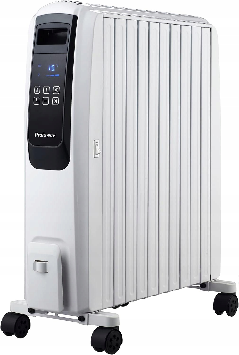 Olejový Radiátor Na Kolieskach Pro Breeze 2500 S Prenosným Led Displejom Časovač