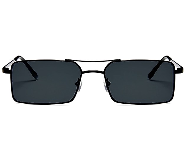 Pilotki prostokątne Okulary przeciwsłoneczne Metal Czarne Damskie Męskie Kod producenta 5905884041765