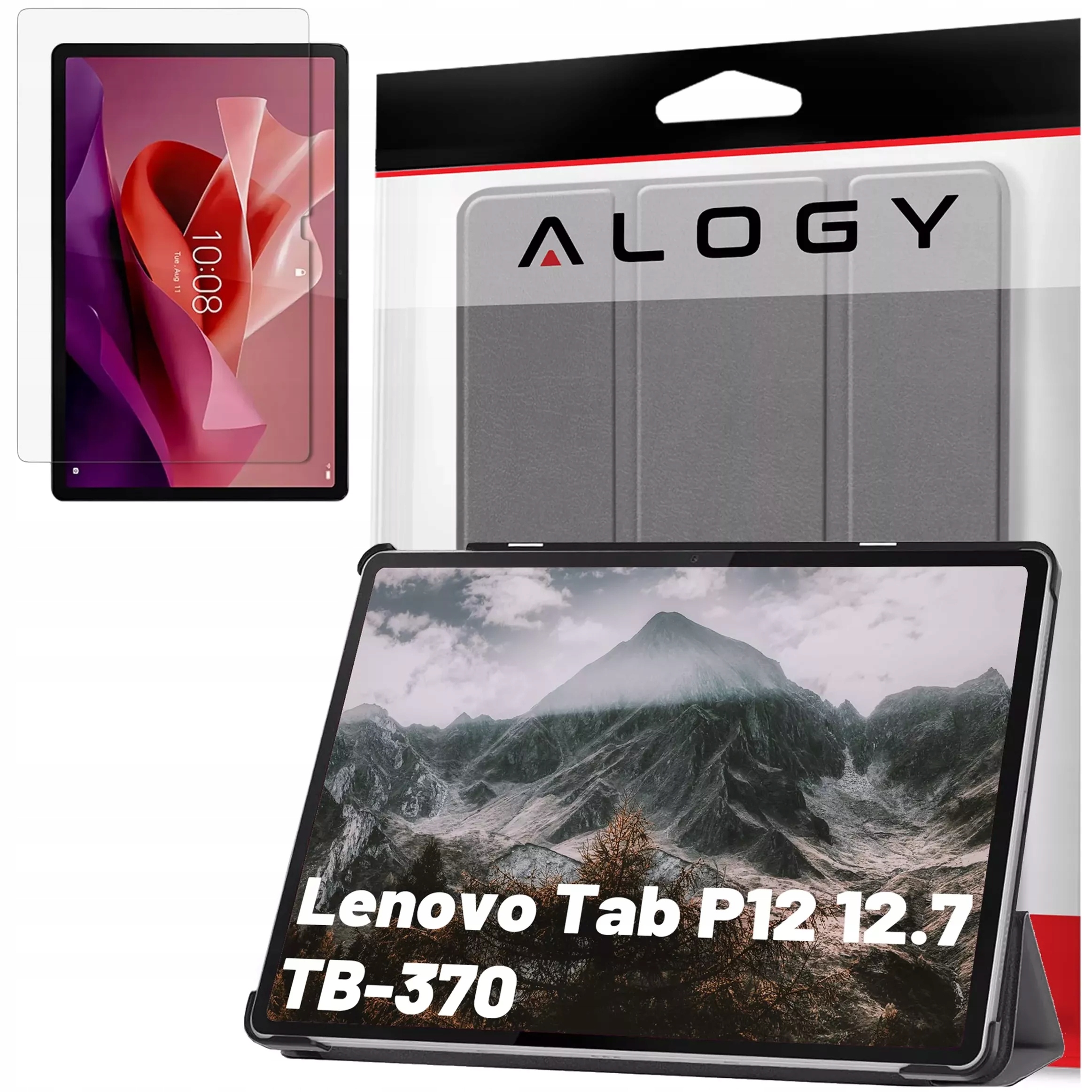 Pouzdro Sklo pro Lenovo Tab P12 12.7" TB370 TB370FU pouzdro s klapkou
