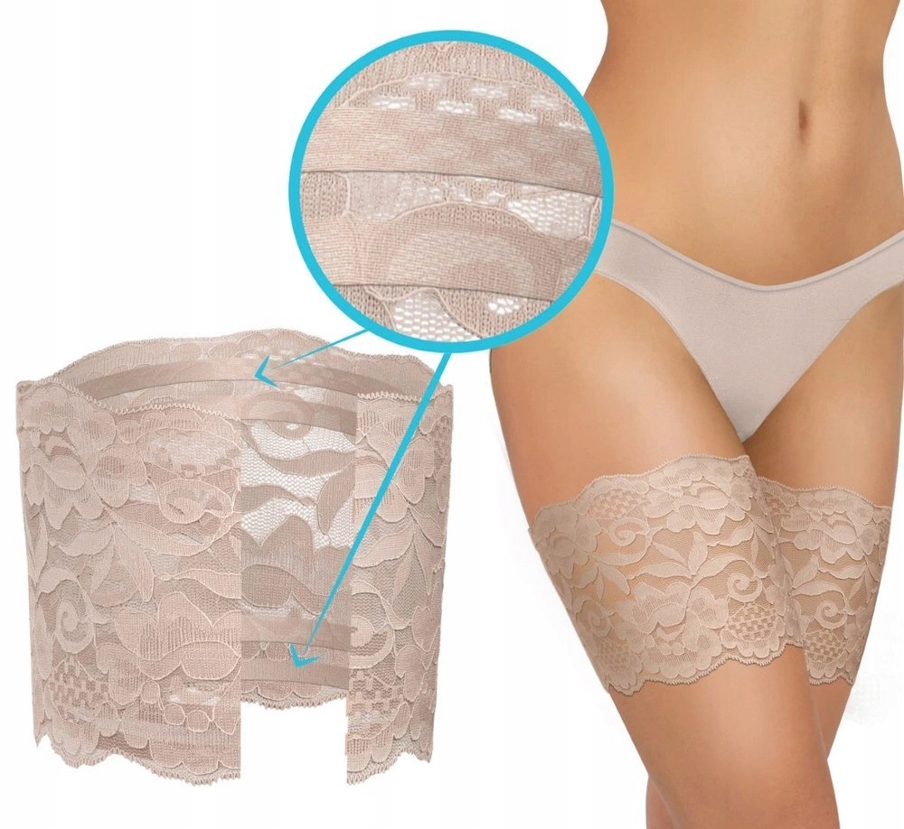 SESTO SENSO OPASKI przeciw OTARCIOM na UDA koronkowe z silikonem 3XL/80-85 Rozmiar 3XL