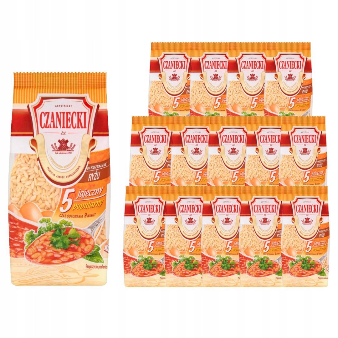 Levně Czaniecki Těstoviny 5 vajec oblíbené ve tvaru rýže 250 g x 14 kusů