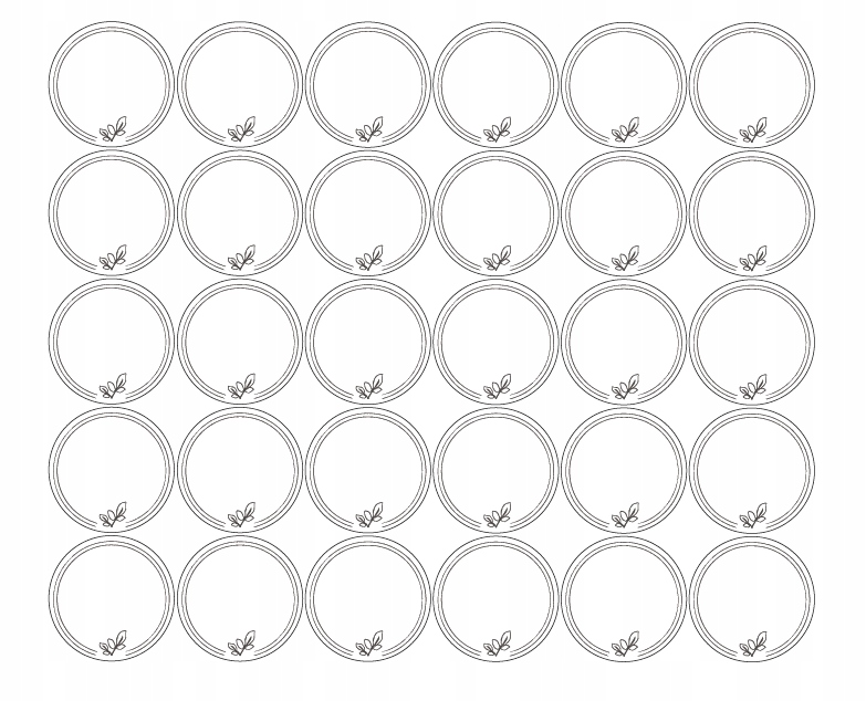 PUSTE NAKLEJKI NA PRZYPRAWY SŁOIK 30szt 4cm BIAŁE Kod producenta W4