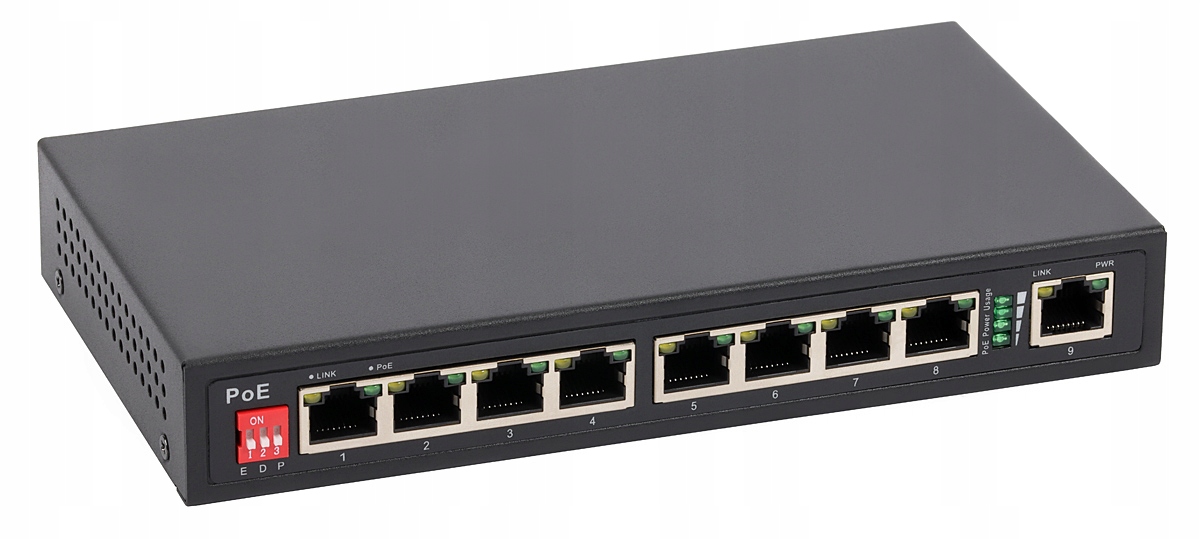 Switch PoE Ultipower 0098af 802.3af 9xFE (8xPoE)