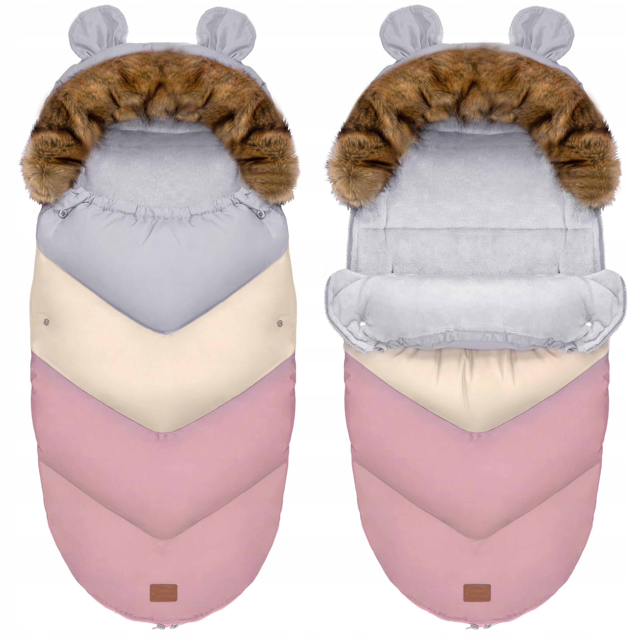 ŚPIWOREK DO WÓZKA SPACERÓWKI SANEK PIKOWANY CIEPŁY IDEALNY NA ZIMĘ RÓŻOWY