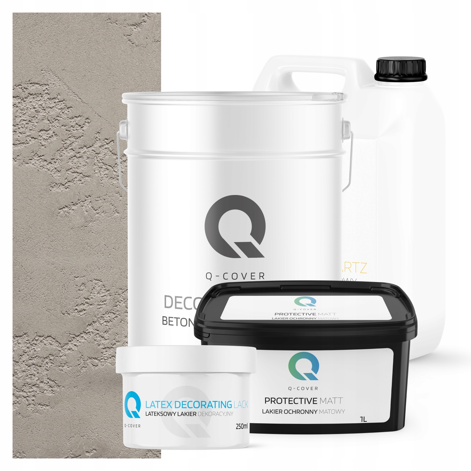 Architektonický Venkovní Beton Set Šedý Světlý F264 Komplet Na 10 m2