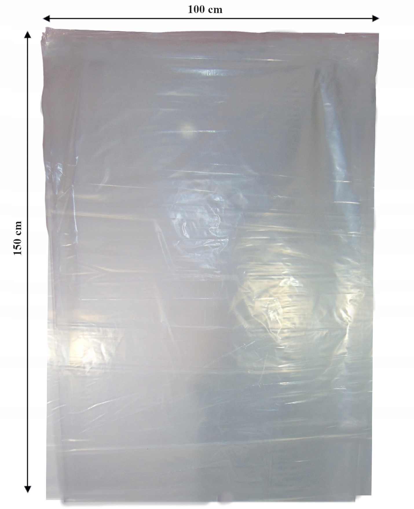 

Worki foliowe przezroczyste 100x150cm 50µm, 10szt