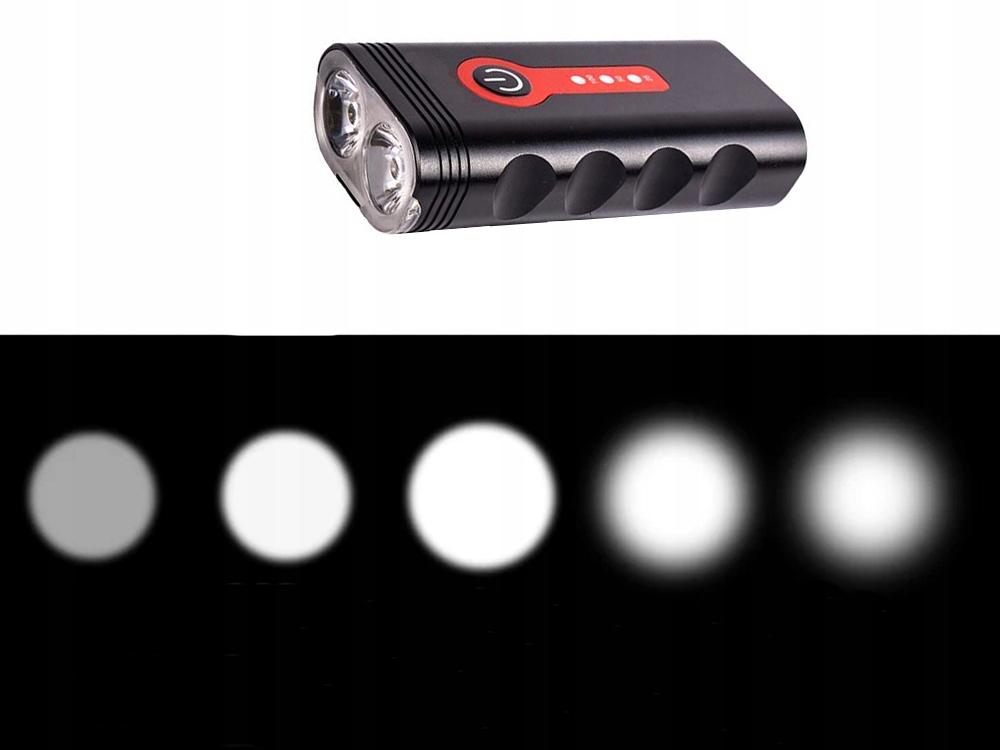 LAMPKA ROWEROWA PRZEDNIA LATARKA LED OŚWIETLENIE PRZÓD NA ROWER USB Rodzaj przednie