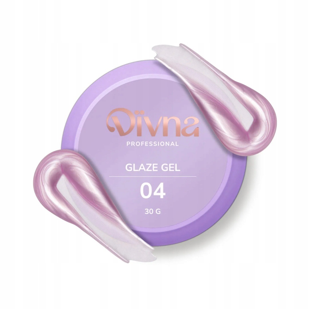 Divna Glaze Gel 04 30 g růžový stavební gel s perleťovým finišem