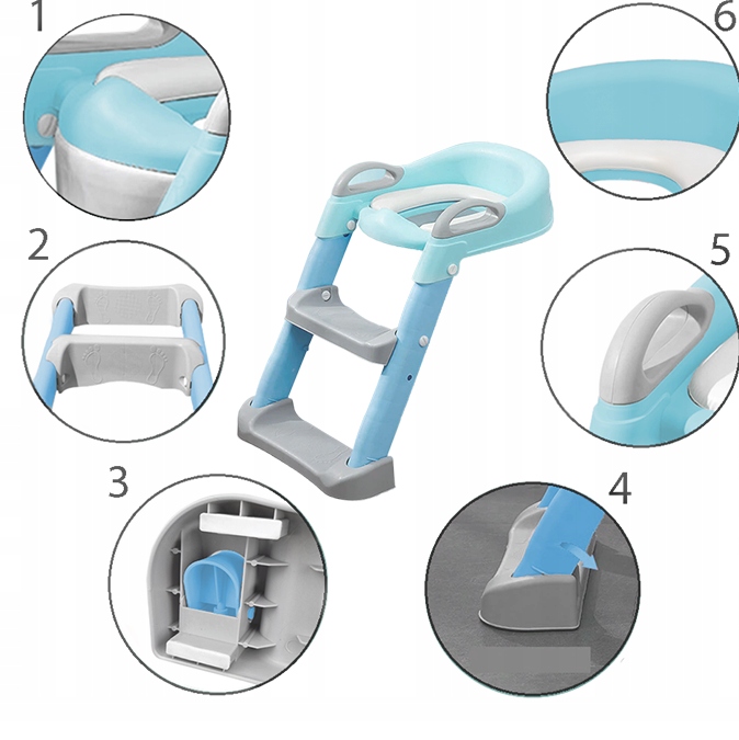 NAKŁADKA NA SEDES WC Z DRABINKĄ DZIECIĘCA SIEDZISKO ANTYPOŚLIZGOWE PODNÓŻEK Marka inna marka