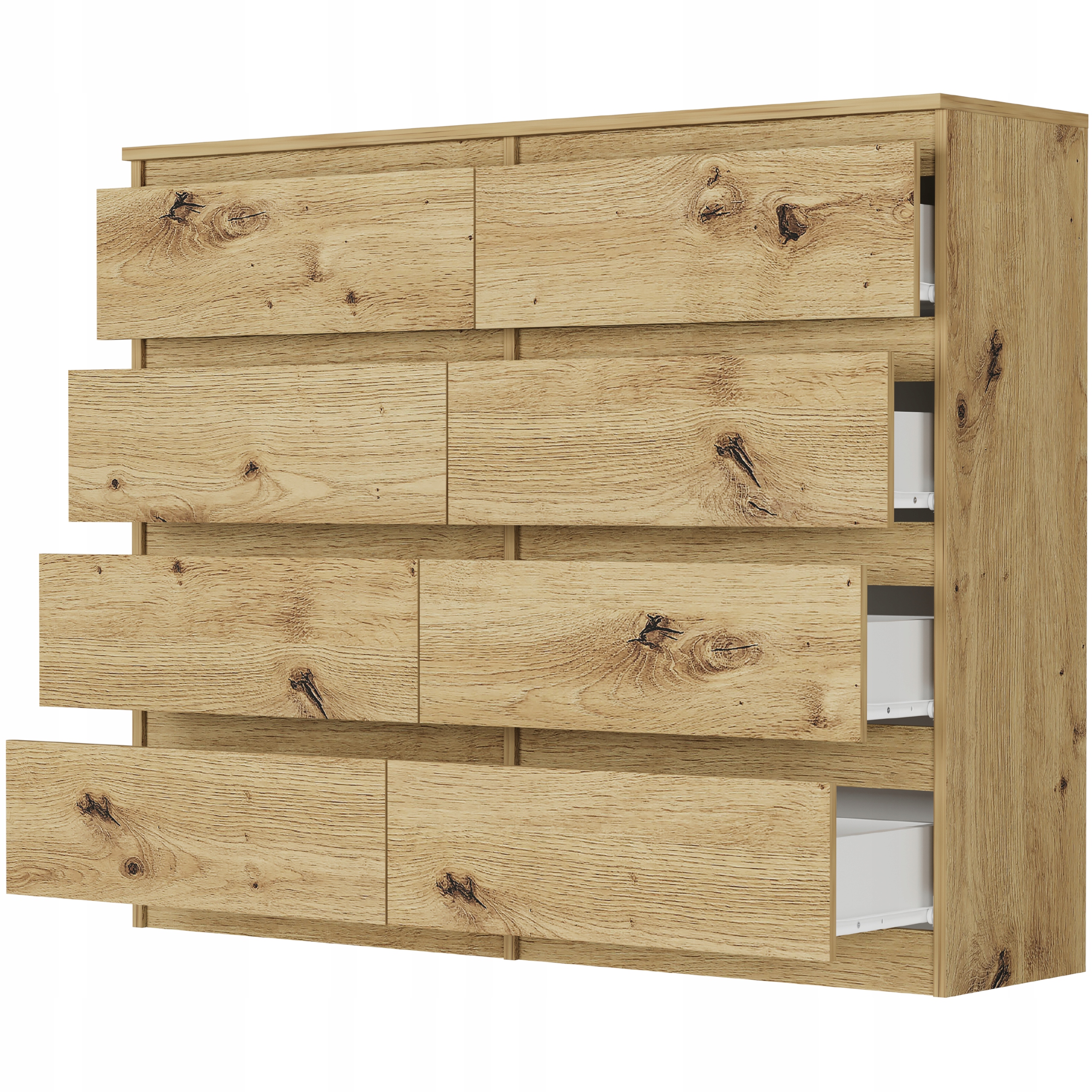 Nowoczesna KOMODA 120CM SZAFKA 8 SZUFLAD PL R-120-S8 ARTISAN