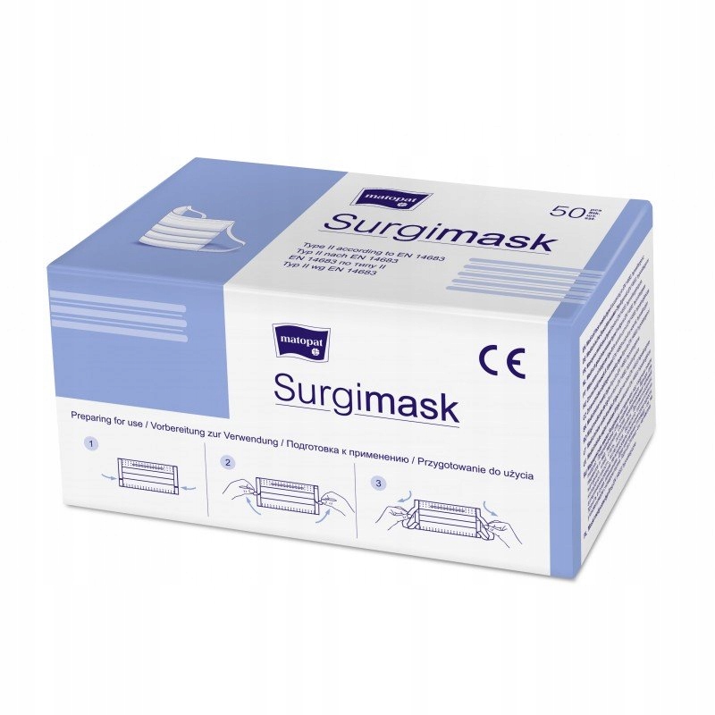 

Maseczki medyczne Surgimask 3-warstwowe 50 szt.
