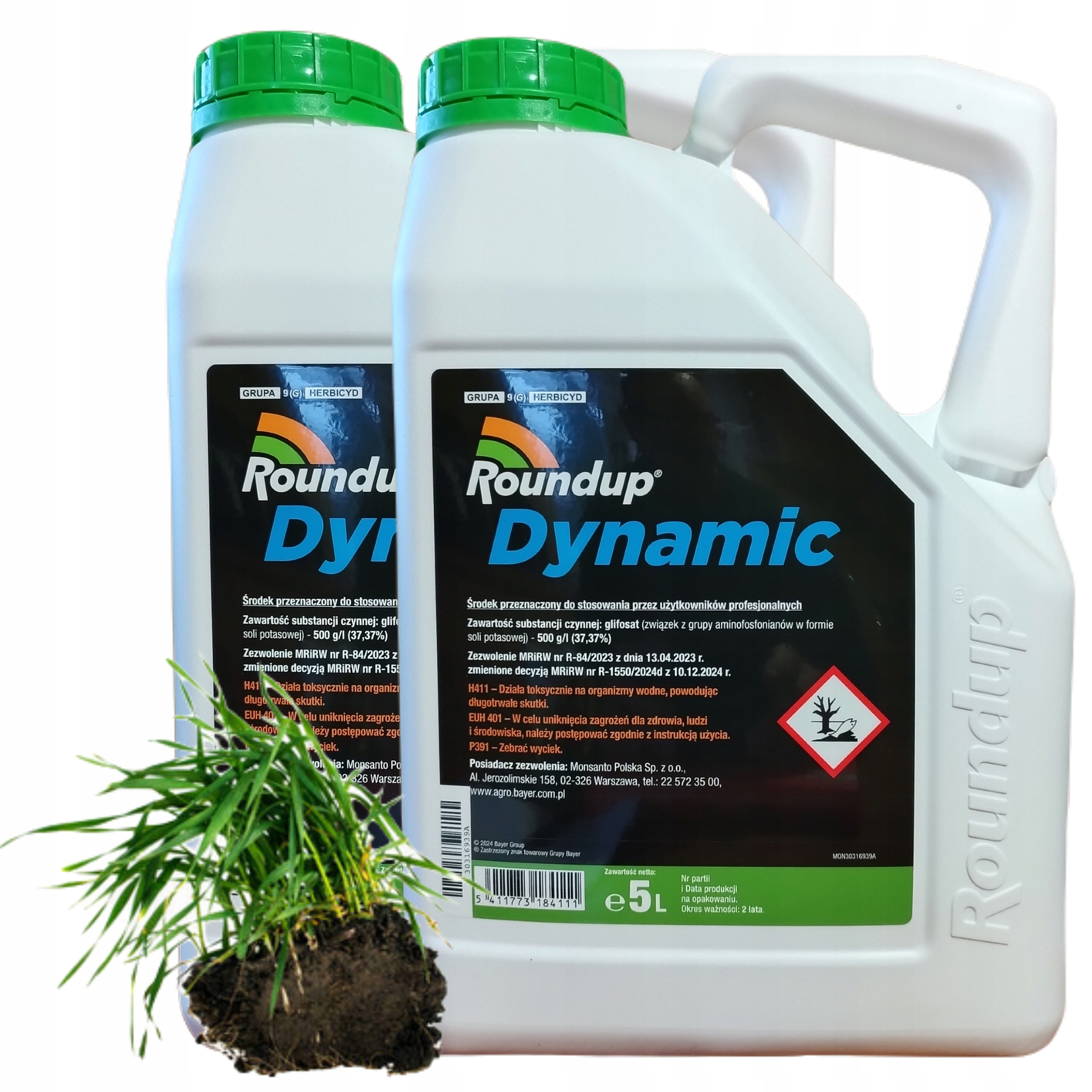 Roundup Dynamic 613 Sl 2x5l Najmocniejszy Środek na Chwasty Wypala Korzenie