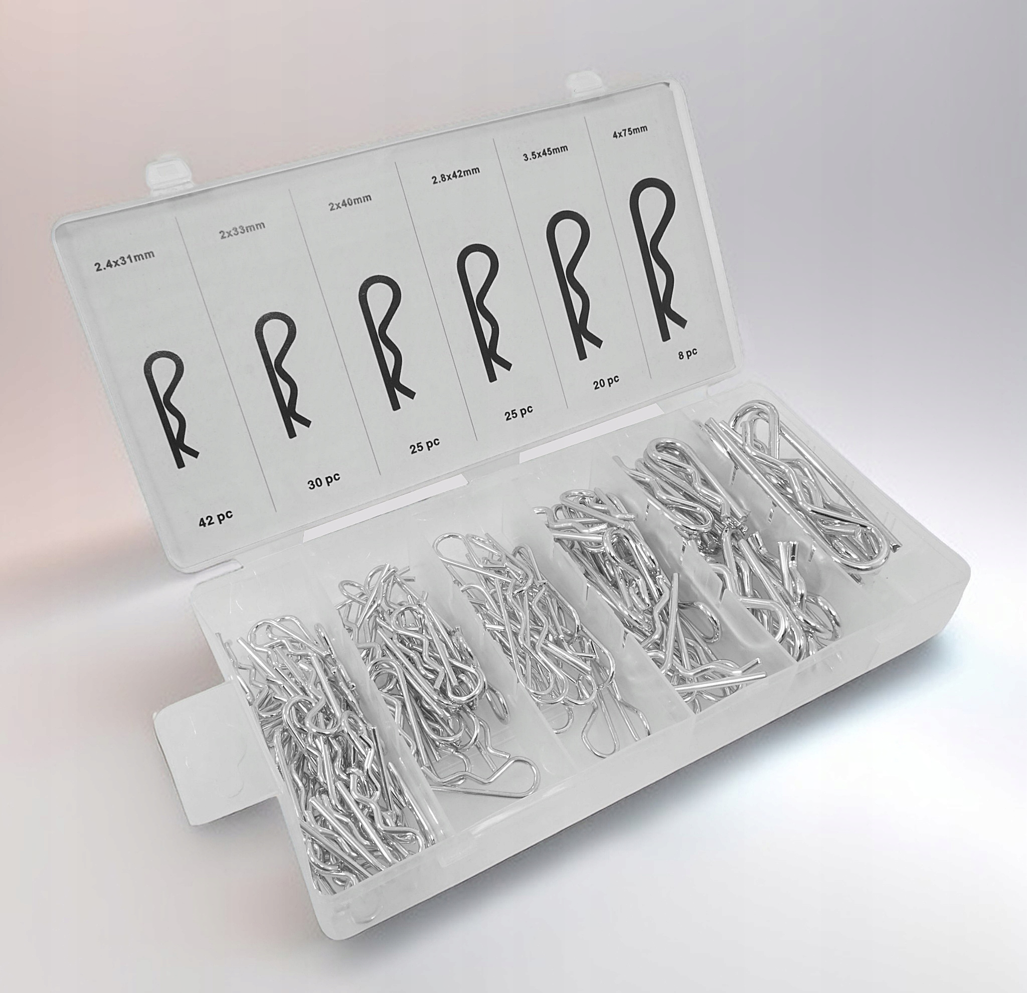 ZAWLECZKI SPRĘŻYSTE ZESTAW ZAWLECZEK SPRĘŻYSTYCH ZABEZPIECZENIE 150 SZT Kod producenta V06719