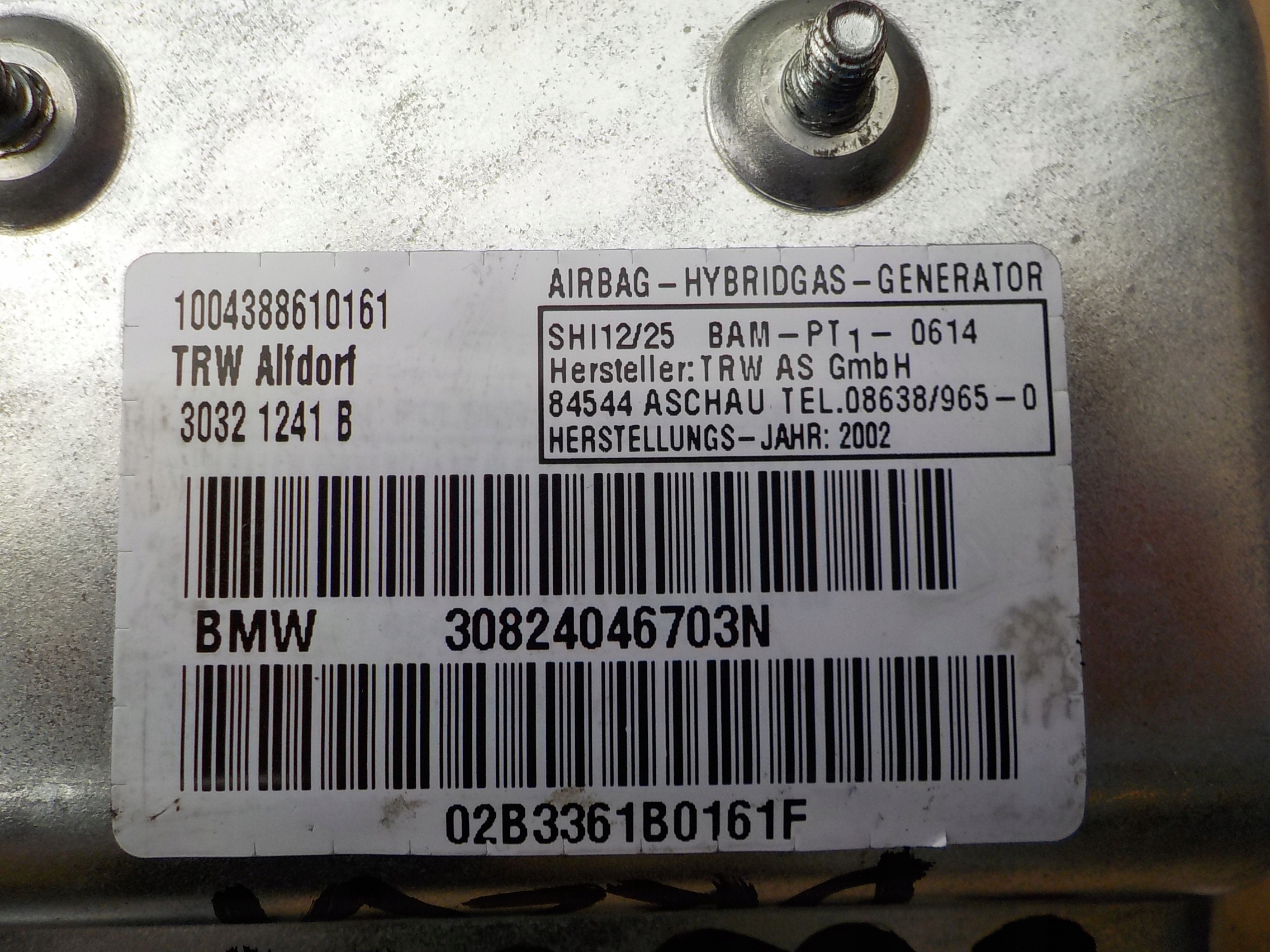 airbag door left rear part bmw e65