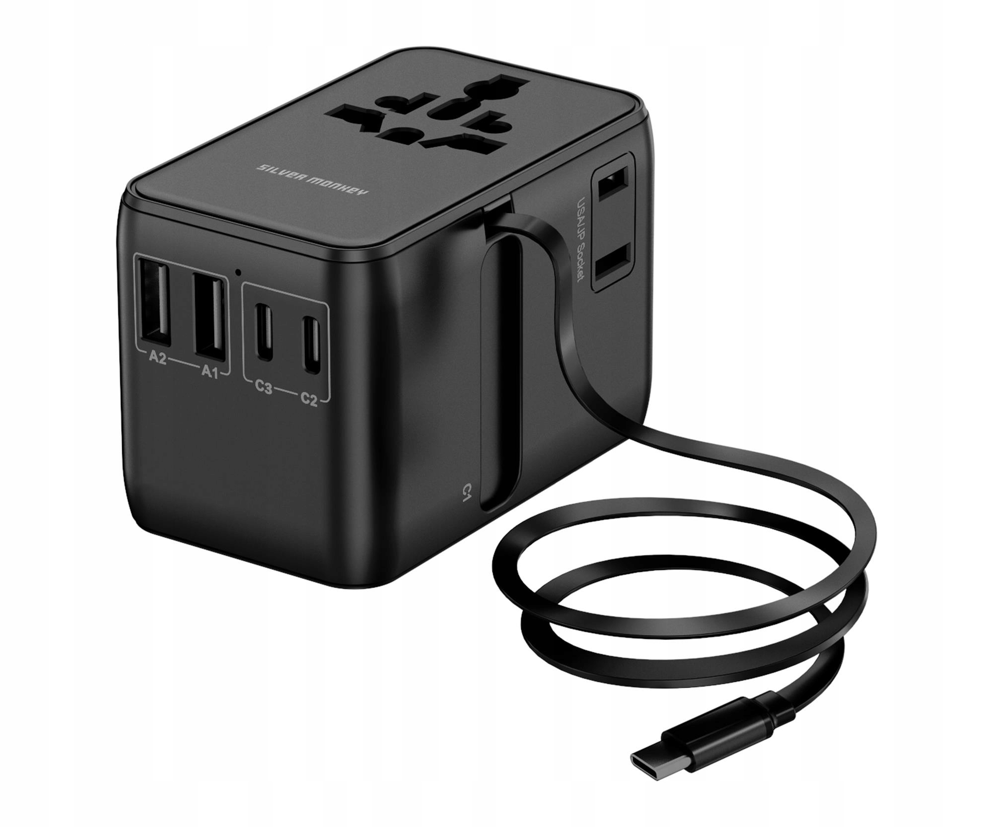Adapter podróżny Silver Monkey Smart Travel 70W Pd