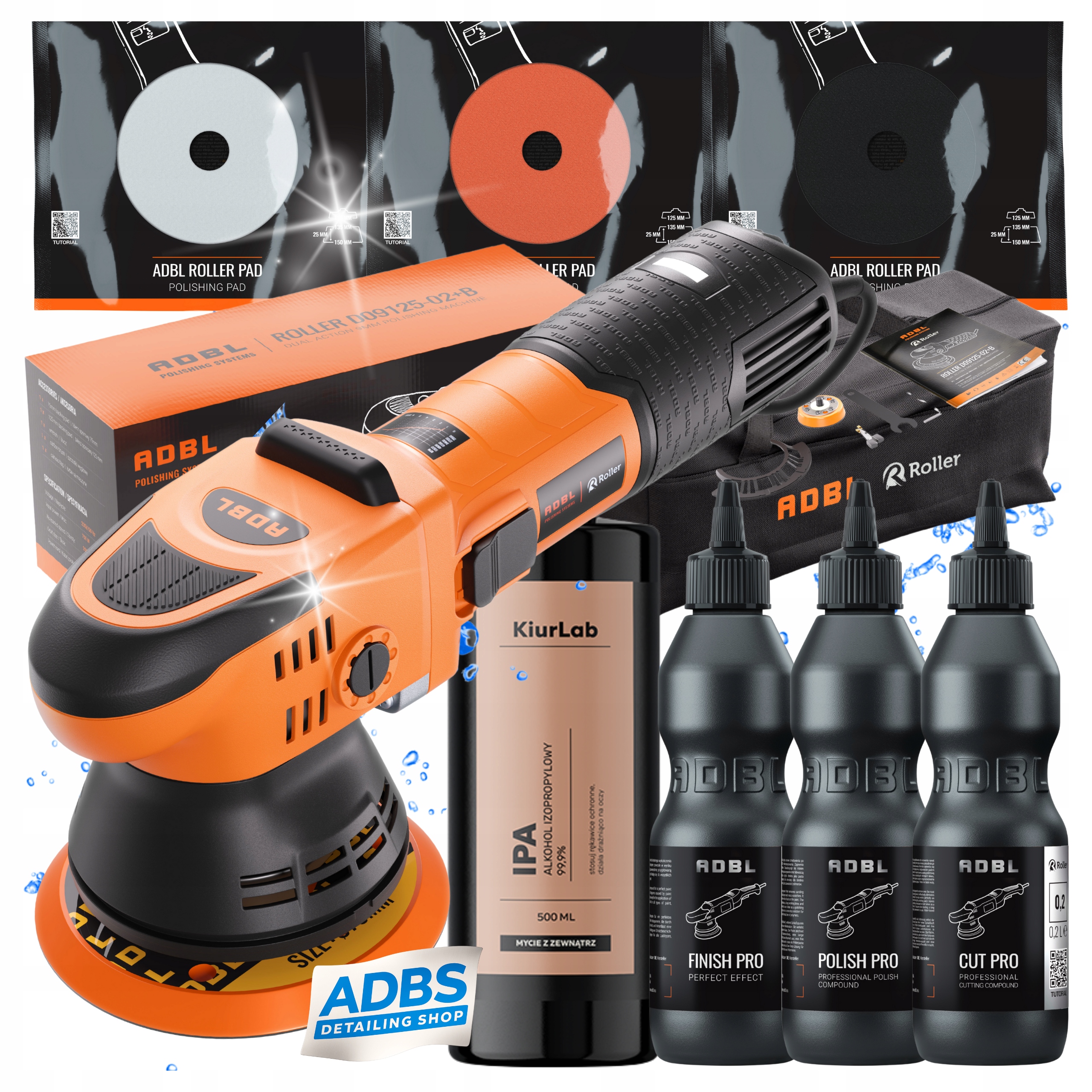 Sada na leštenie stroja Adbl DA09125-02+B Pady Leštiace Pasty Pro Ipa
