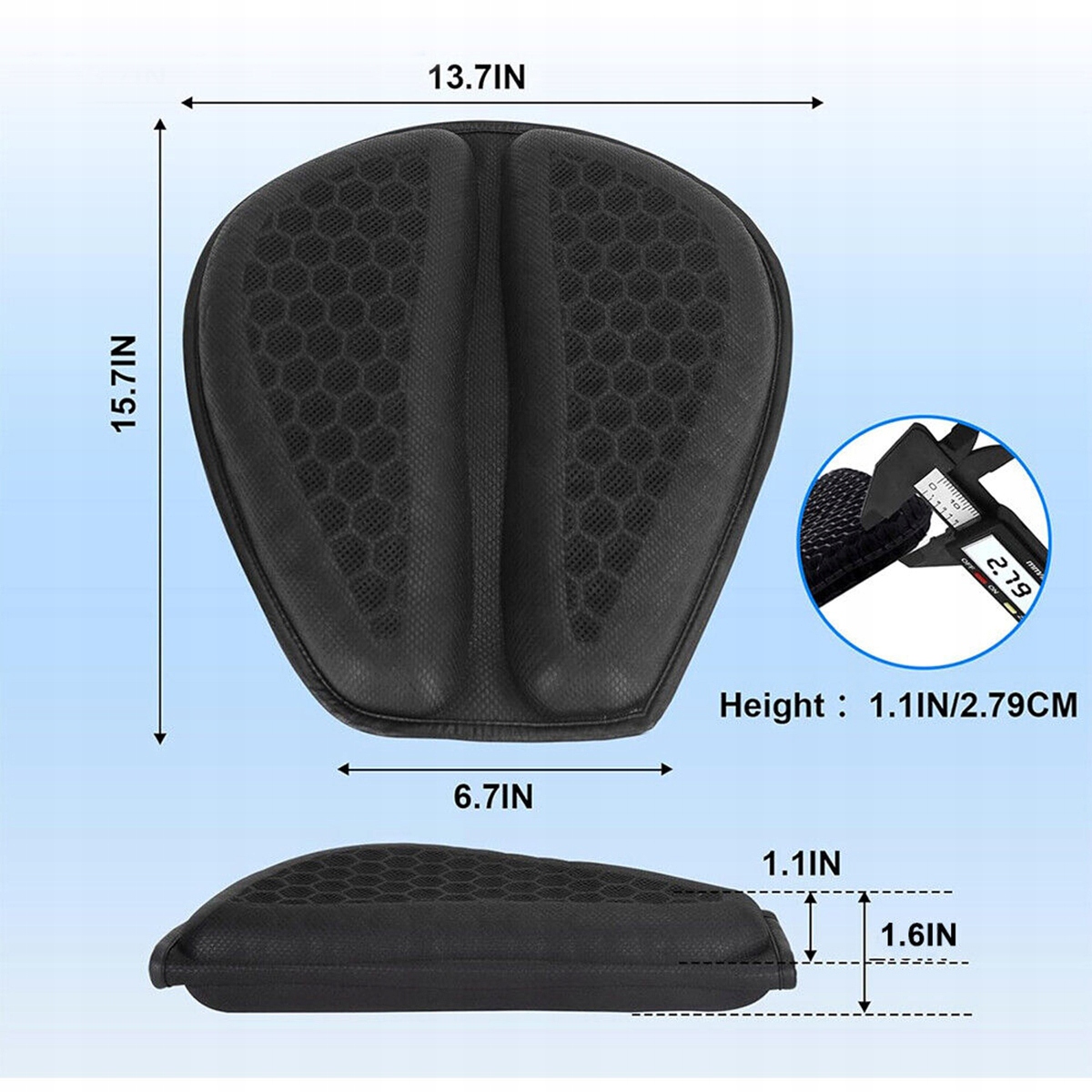 SIEDZENIE MOTOR MOTOCYKL NAKŁADKA GRUBA NA PODUSZKA MOTOCYKLOWA ŻELOWA Producent inny