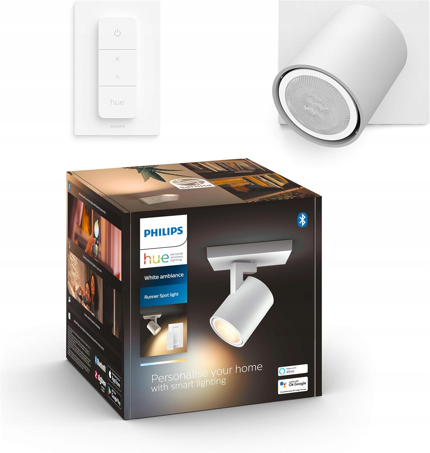 Led nástenná lampa Reflektor Inteligentná Smart Diaľkový Ovládač Runner Philips Hue