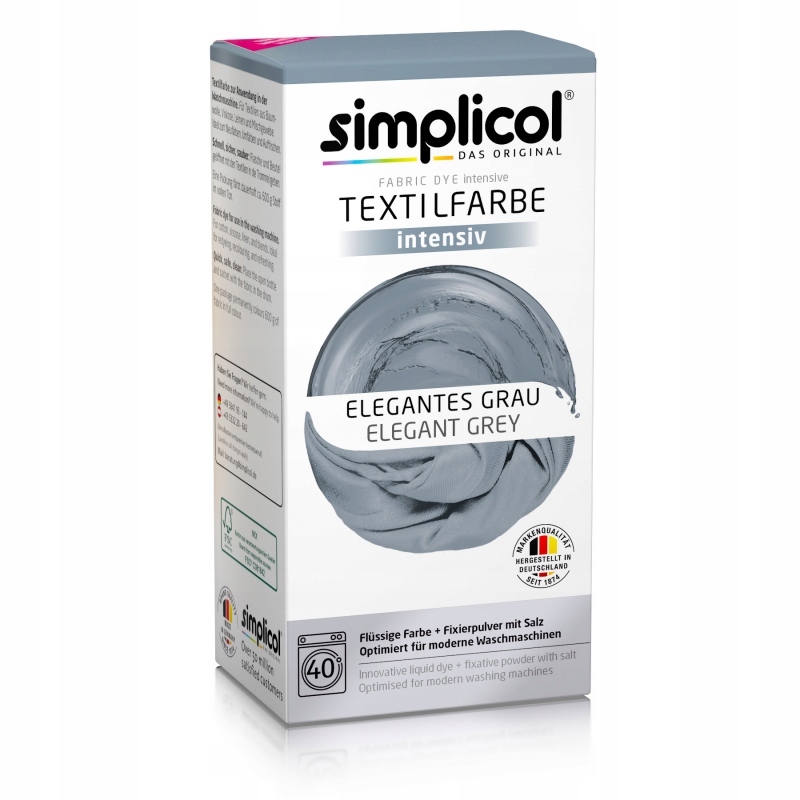 

Simplicol farba do ubrań tkanin szary