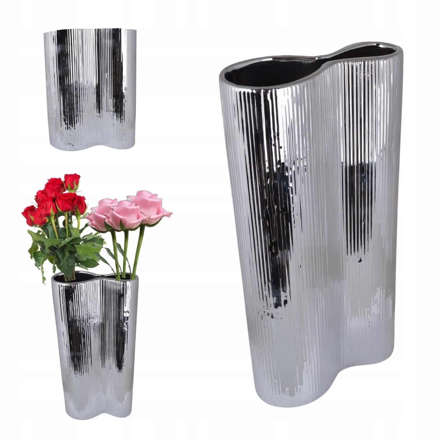 

Wazon Ceramiczny do salonu mały Z Blaskiem Glamour