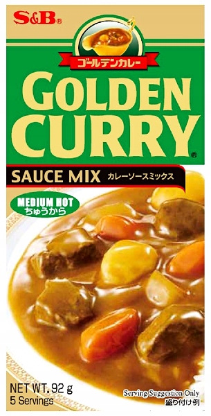 

Golden Curry Medium Hot (średnioostre) 92g S&b