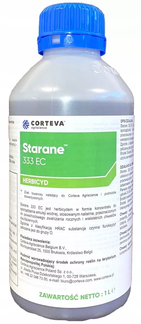 Starane na chwasty w Trawniku 333EC 1l dwuliścienne, przytulia