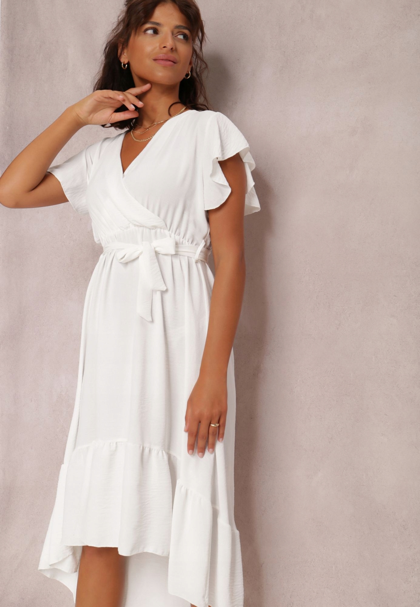 Biała Sukienka S/M Kolekcja Lato