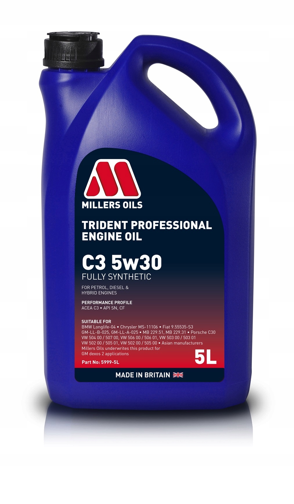 

Millers Oils Trident Longlife 5w30 5L 504.0 507.0