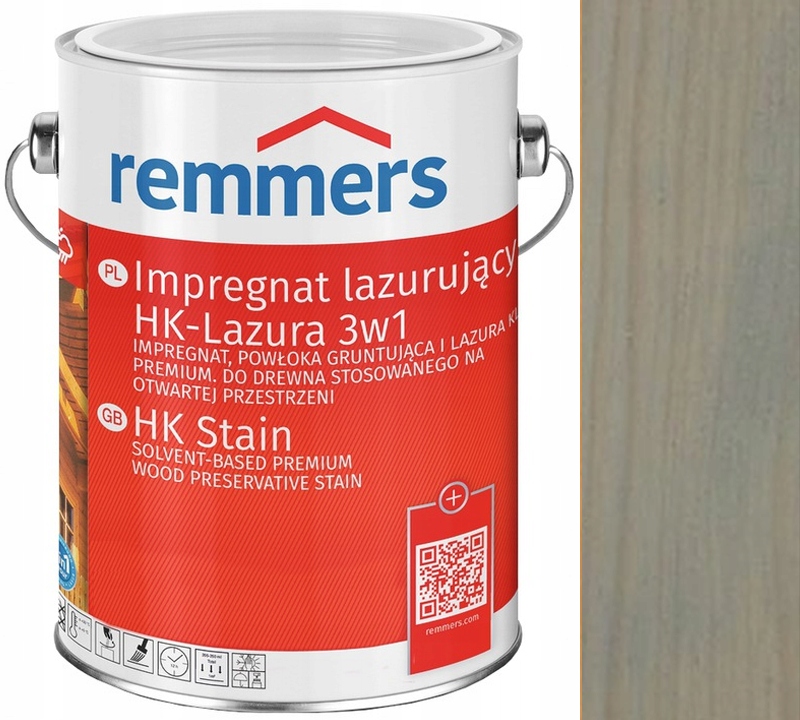 

Remmers Hk-lasur Lazura Elewacji 5L Szary Wodny