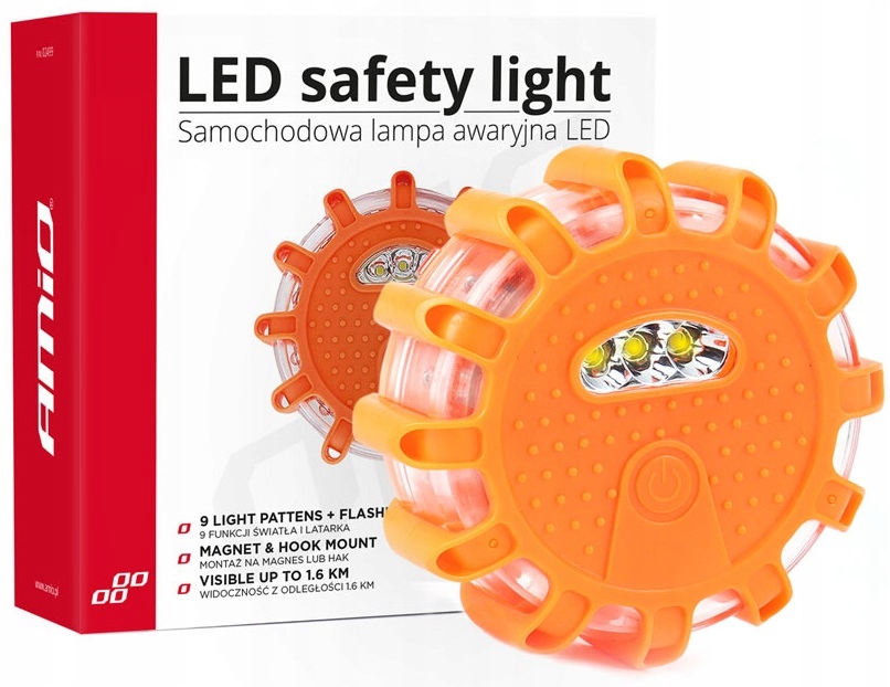 SAMOCHODOWA LAMPA AWARYJNA OSTRZEGAWCZA BŁYSKOWA LED FLARA MAGNES DO AUTA