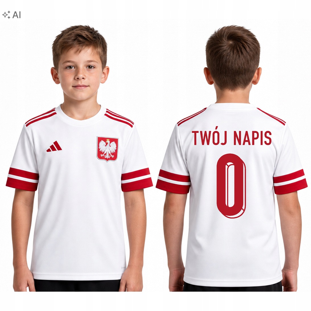 Koszulka Piłkarska Dziecięca Adidas Polska Imię Numer Personalizacja 116