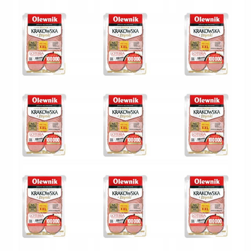 Suchá krakovská šunka s plátky 150 g Olewnik X9
