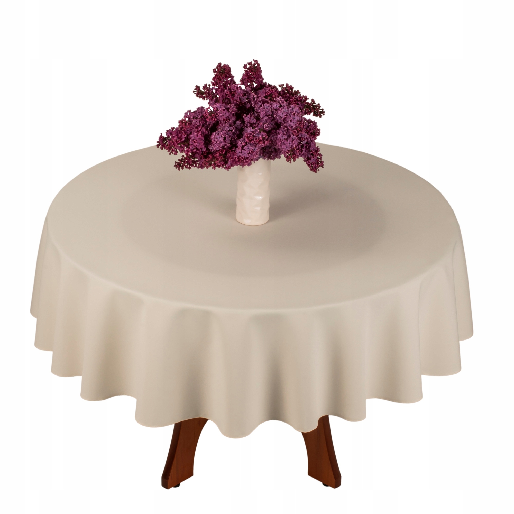 ELEGANCKI GŁADKI OWALNY OBRUS OWAL ECRU 140x180